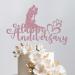 WedDecor Happy Anniversary Baby Pink Glitter Cake Topper Groom and Bride Cupcake Picks Toppers Dessert Cake Decoration Party Supplies for the Wedding Themed Engagement Anniversary Celebration Happy Anniversary - Groom and Bride Baby Pink - Buy Online on GoSupps.com