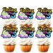 18pcs Gold Glitter Roller Skates Dessert Cupcake Topper 80s 90s Retro Hip Hop Roller Skating Rolling into 5 Theme Decor Supplies Boys Girls 5th Happy Birthday Party Decorations 05