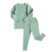 DreamBuy 20 Colours Ribbed Pyjama/Tracksuit/Loungewear Unisex Boys And Girls Pyjamas Baby Clothes Pyjamas For Women And Mens Pyjamas 6-12 Months Seafoam