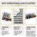 72 D Curl B&Q Lash Clusters | Natural DIY Soft Fluffy Eyelash Extensions - UK-FD-B48-D-8-16MIX - Buy Online on GoSupps.com