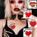 GOROMON Bride of Chucky 16 PCS Heart Tattoo Stickers | Halloween Temporary Tattoos for Men, Women, Kids | Fake Makeup Kit Party Favor Supplies - Buy Online on GoSupps.com