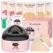 EasyinBeauty Waxing Kit for Women Men Wax Kit with 6 Pack Hard Wax Beads Wax Warmer for Hair Removal Sensitive Skin Formula Target Different Type of Hair Eyebrow Facial Armpit Bikini Brazilian