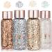 4-Piece Glitter Gel Set - Mermaid Sequins & Chunky Glitter for Face & Body Makeup | Perfect for Masquerade Parties - Buy Online on GoSupps.com