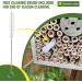 Garden Locker Wild Bee House Insect Home Bug Hotel in Green with Metal Roof Small Bug House with Cleaning Brush & Gift Box Attracts Bees Butterflies & many other Bugs & Insects - Buy Online on GoSupps.com