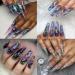 Shop 12 Colors Iridescent Chrome Nail Art Sequins | Holographic Mermaid Glitter Flakes for Face & Body DIY Decoration - Buy Online on GoSupps.com