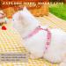 Escape Proof Cat Harnesses Set - Soft Adjustable Kitten Harness with Paw and Fish-Bone Patterns in Pink - Buy Online on GoSupps.com