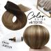 Moresoo Brown Balayage Sew in Hair Extensions 18 Inch - Dark Brown to Light Brown Ombre with Blonde Highlights - Double Weft Human Hair Extensions - 100g Pack - #4/10/16 - Buy Online on GoSupps.com