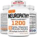 Neuropathy Support Supplement with 1200 mg HP-99 Alpha Lipoic Acid - Max Strength ALA Nerve Formula for Feet Hands Fingers Legs - Ultra Potent 18 in 1 Natural Nerve Vitamins - 180 Capsules 180 Count (Pack of 1)