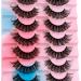 Dramatic D-Curly Mink False Eyelashes - 8 Pairs of Natural Fluffy Fake Lashes (025) - Buy Online on GoSupps.com