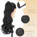 Gairyan Long Curly Ponytail Extension Wrap Around Clip in Ponytail Hair Extensions Wavy 24 inch Synthetic Hairpieces for Women Real Natural Look Wave (Black) 24 inch Black - Buy Online on GoSupps.com