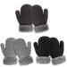 TAGVO Toddler Warm Gloves Windproof Baby Boys Girls Gloves 3 Pairs Winter Kids Boys Girls Sherpa Lined Knitted Mittens Baby Mittens For Outdoor Sports Ski Skating Multicoloured1
