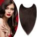 16" One Piece Hair Extension Human Hair No Clip in 100% Remy Invisible Secret Wire Hair Extensions Headband Real Hair Pieces for Women Straight (60g #2 Dark Brown) 16 Inch #2 Dark Brown