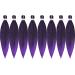 LDMY Pre-Stretched Braiding Hair Extensions - 8PCs 26inch Ombre Purple Synthetic Kanekalon Braids for Stylish Looks - Buy Online on GoSupps.com