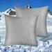 Homfine cooling pillow cover 2er set - 80x80 cow mat for humans cooling pools night sweats super soft side sleeper pillow cushion cover ARC chill cooling fiber double -sided cooling summer gray gray 80x80 cm
