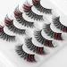 Sibba Multi-Layer 3D Colored Artificial Eyelashes - 5 Pairs of Dramatic Glitter Cat Eye Strips | Fluffy Thick Volume for Cosplay - Buy Online on GoSupps.com