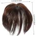 DOITOOL Piece Wig Hair Volume Cover Bangs Hair Extensions Brown Hair Topper Flat Bangs Clip on Brown Hair Bangs Clip on Fake Bangs Clip Chemical Fiber No Trace Middle Aged Tassel - Buy Online on GoSupps.com