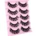 Wiwoseo Natural Mink False Eyelashes - 5 Pairs Fluffy Wispy 16MM Faux Mink Lashes - Buy Online on GoSupps.com