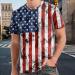 Men's Distressed American Flag Patriotic Crewneck T-Shirt - Black, X-Large - Buy Online on GoSupps.com