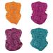 Smehcf 4 multi -purpose bandanas for women men's headband storm hood hair headscarf face half mask neck cuffs breathable reusable washable red yellow purple blue cashew flower