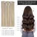 Vivien Clip-In Real Hair Extensions - Blonde Clip In Hair Extensions With Ash Blonde Highlights | 22 Inch 135g 7 Pieces #16/255 | Premium Quality - Buy Online on GoSupps.com