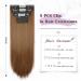 Buy Clip-In Hair Extensions - 50cm Thick Smooth 5-Part Set - Strawberry Blonde/Brown Mix for Women - Buy Online on GoSupps.com