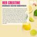 Her Creatine Monohydrate Micronized for Women - Lean Muscle Growth & Recovery - Vegan Lemon Lime Sorbet Flavor - 30 Servings - Buy Online on GoSupps.com
