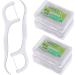 Kwokwei 200 Pieces Dental Floss Picks - Y-Form Toothpicks with Holder - Disposable Interdental Cleaners for Effective Dental Care - Buy Online on GoSupps.com