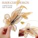 Lurrose Fascinators Hat Headband Women Tea Party Hair Clip 1920s Prom Queen Headpiece for Special Events Wedding Party (Golden) 22X18X5CM - Buy Online on GoSupps.com