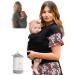DaisyGro Certified Organic Baby Sling Carrier GOTS Organic Small/Medium or Plus Size Black or Grey CPSC Safety Tested Plus 16+ Black