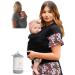 DaisyGro Certified Organic Baby Sling Carrier GOTS Organic Small/Medium or Plus Size Black or Grey CPSC Safety Tested Regular 6-14 Black