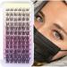 Ahrikiss Lash Clusters D Curl Lash Extension Fluffy DIY Eyelash Clusters Volume Individual Lashes 72 Pcs Cluster Lashes for Makeup at Home B11(8/10/12/14/16mm) MIX 8-16mm B11- D Curl 72pcs