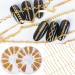 NICENEEDED 24 Strips Nail Art Metal Chains 3D Golden Nail Accessory Chains Nail Punk Glitter Studs Line Pattern Mixed Shape Alloy Chains Nail Charms for Nail DIY Decoration