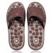 Byriver acupressure foot massager acupuncture slippers sandals shoes reflex zone massage matte stress reduction gift for men women tension reduce circulation (03xl) 45-46 brown