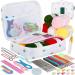 Coopay 58 Piece Crochet Kit with Yarn and Knitting Accessories Set, Cute Knitting Kit for Beginners Include Soft Grip Crochet Hooks, Lace Crochet Needles, Crochet Yarn Balls, Cable Needles & More White - Cactus