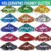Leobro 15 Colors Chunky Glitter Set - 150g Holographic Glitter Powder for Epoxy Resin Nail Art & Decoration with 10 Mixing Spoons - Buy Online on GoSupps.com
