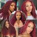 12A Grade 99j Burgundy Water Wave Hair 3 Bundles with Closure - Brazilian Virgin Remy Wine Red Ocean Wave Hair Extensions (12 14 16+10) - Buy Online on GoSupps.com