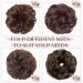 Messy Hair Scrunchies Hair Bun Extensions | Curly Wavy Updo Ponytail - Natural Black 30g | Chignons Hair Accessories - Buy Online on GoSupps.com