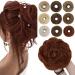 SEGO Hairpiece with elastic band Large bun hairpieces Hair tie with hair extensions Ponytail braid for women (55 G) Auburn