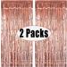 Fecedy Rose Gold Metallic Tinsel Foil Fringe Curtains - 2 Pack, 3ft x 8.3ft - Perfect Party Decor for Birthday, Wedding, Bridal Shower, and more! - Buy Online on GoSupps.com