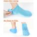 Moisturizing Socks for Women - 2 Pairs of Silicone Spa Socks for Dry Cracked Feet Care (Blue & Pink - Buy Online on GoSupps.com
