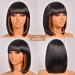 ToyoTress Short Bob Wig with Bangs - 12 Inch Black Mix Brown Yaki Straight Hair for Black Women - Heat Resistant Synthetic Daily Costume Wig (12 SH30-612H) - Buy Online on GoSupps.com