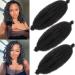 Xtrend 3 Packs 20 Inch Soft Springy Afro Twist Hair Pre-Separated Spring Twist Hair for Faux Locs Natural Black Marley Twist Crochet Braiding Hair Synthetic Hair Extensions for Black Women 1B# 20 Inch (Pack of 3) 1B#