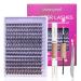 DIY Lash Extension Kit 280pcs Individual Lashes with Lash Bond and Seal Tweezers 30+40D 10-16mm Mix C/CC/D Curl Cluster Lashes Soft Light Eyelash Extension Kit at Home (30+40D-0.07-10-16MIX KIT) 280 clusters kit - 30D+40D