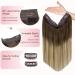 Buy GOO GOO Wire Hair Extensions - 16 Inch 95g Walnut Brown Ash Blonde Balayage Invisible Seamless Fish Line | International Shipping - Buy Online on GoSupps.com