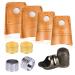 10 Pcs Thimble and Finger Protector  3 Colors Metal Thimble  Copper Sewing Thimble with 4 Pcs Leather Finger Protector  Adjustable Finger Shield Ring for Sewing and Stitching Finger Protection