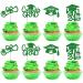 Rsstarxi 24 Pack 2024 Graduation Cupcake Toppers Glitter Congrats Grad 2024 Graduation Cap Diploma Cupcake Picks for Class of 2024 Graduation Theme Party Cake Decorations Green