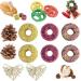 Lacrima Rabbit Chew Toys Donuts 13PCS - All Natural Bunny Toys for Rabbits,Intestine and Teeth Health Toys for Guinea Pig/Rabbit,Guinea Pig Bunny Chinchilla Hamster Treats