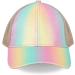 Girls Glitter Baseball Cap - High Ponytail Criss Cross Hat for Kids (Ages 5-15) - Multicolor Shiny Design - Buy Online on GoSupps.com