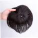 Hair Extensions Human Hair for Women with Thinning Hair Topper Clip in Hairpiece with Bangs 12x12cm Silk Straight Top 20cm Dark Brown Liummrcy  - Buy Online on GoSupps.com