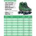 ECOO Women's & Girls' 2 Layer PU Leather Roller Skates - Green, Size US Women 10 / US Men 9 - Buy Online on GoSupps.com